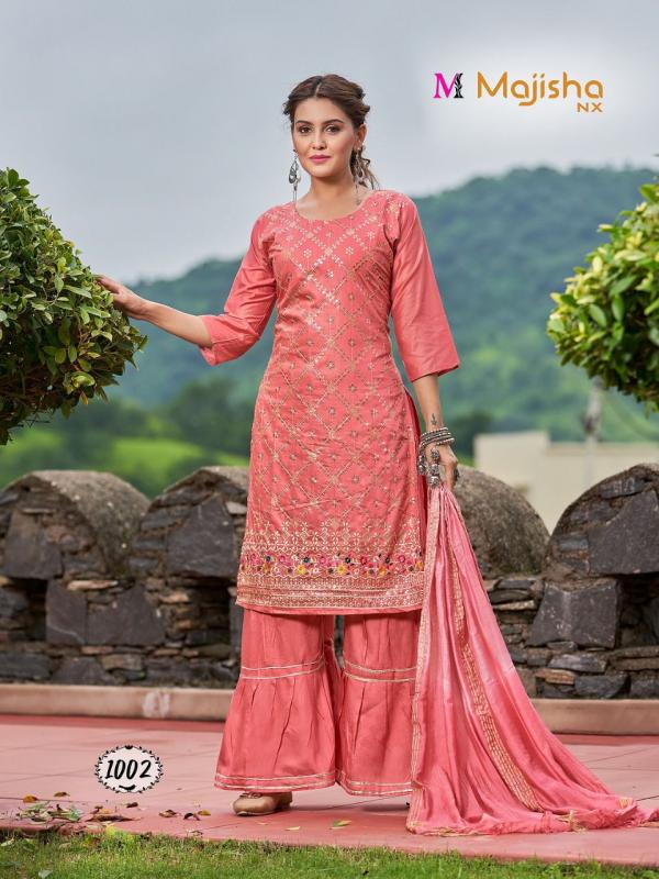 Majisha Nx Blossom 1 Exclusive Wear Kurti Sharara With Dupatta